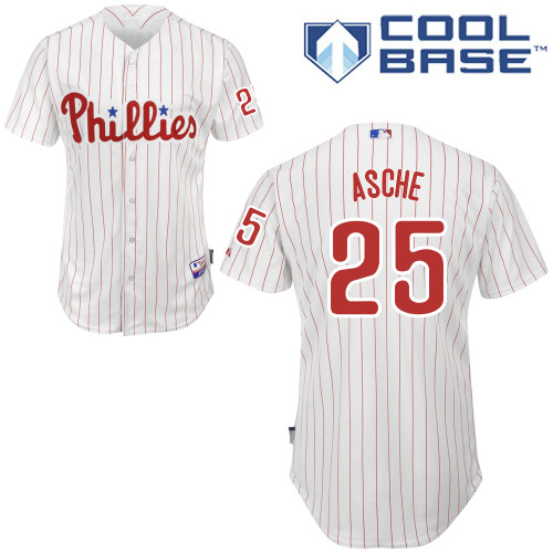 Cody Asche #25 MLB Jersey-Philadelphia Phillies Men's Authentic Home White Cool Base Baseball Jersey